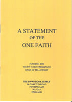 A Statement of the One Faith